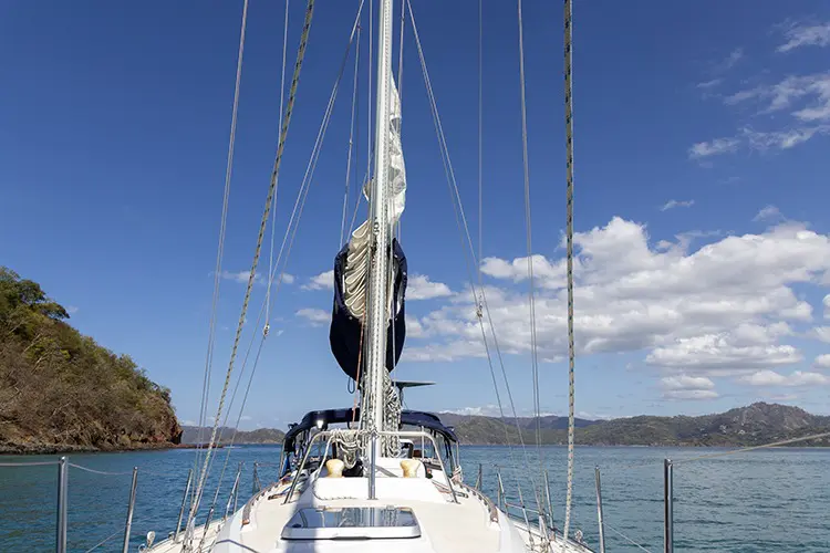 Seneca sailing in Flamingo marina during private sunset cruise